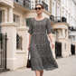 Women's Casual Crew Neck Midi Dress