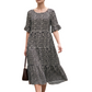 Women's Casual Crew Neck Midi Dress