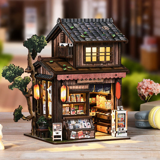 🎉 2026 Sale — Over 21,000 Sold! 🏠 Springtime Store Miniature House with LED Light – DIY Kit 🌸