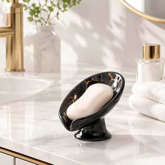 🎉 2026 Sale — Over 60,000 Sold!🧼Ceramic Self-Draining Leaf Soap Dish – Elegant, Stable Base 🍃