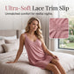 🌙 50% OFF NOW! 👗 Women's Lace V-Neck Modal Nightdress – Soft modal, breathable & elegant lace detail – Perfect for comfortable sleep & lounging ✨