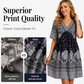 🌿☀️ LIMITED TIME 50% OFF! 🌸Women's Boho Floral V-Neck Dress – Vibrant blooms & breezy sleeves
