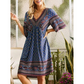 🌿☀️ LIMITED TIME 50% OFF! 🌸Women's Boho Floral V-Neck Dress – Vibrant blooms & breezy sleeves