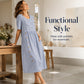 👗Women’s Casual Striped Relaxed Fit Dress