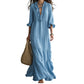📢📢40% OFF !! ⏰Women Ruffle V-Neck Tiered Maxi Dress
