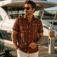 👔 📐Men’s Geometric Print Relaxed‑Fit Button‑Down Shirt – 2026 Sale — Over 36,200 Sold!