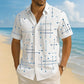 👔 📐Men’s Geometric Print Relaxed‑Fit Button‑Down Shirt – 2026 Sale — Over 36,200 Sold!