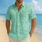👔 📐Men’s Geometric Print Relaxed‑Fit Button‑Down Shirt – 2026 Sale — Over 36,200 Sold!