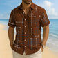👔 📐Men’s Geometric Print Relaxed‑Fit Button‑Down Shirt – 2026 Sale — Over 36,200 Sold!