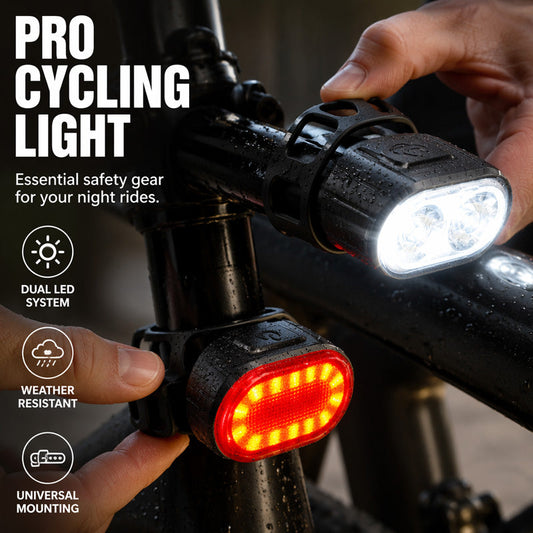 🎉 2026 Sale — Over 32400 Sold! ⏳ USB Rechargeable Bike Light Set｜Bright Front Light & Rear Warning Light, Waterproof Cycling Lamp 🚲🔦✨