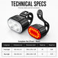 🎉 2026 Sale — Over 32400 Sold! ⏳ USB Rechargeable Bike Light Set｜Bright Front Light & Rear Warning Light, Waterproof Cycling Lamp 🚲🔦✨