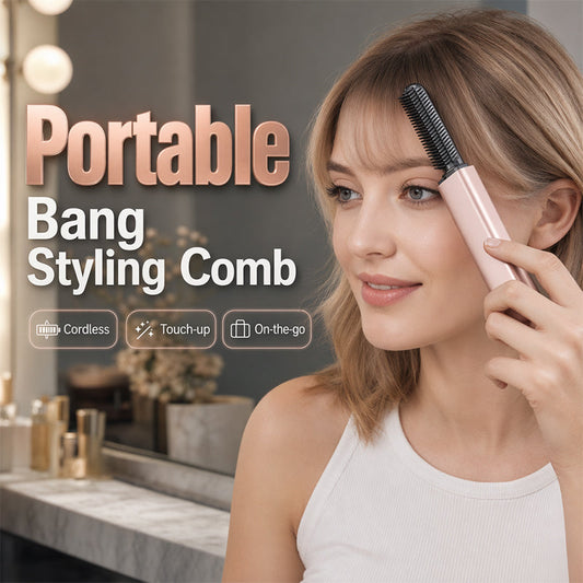 🔥 50% OFF NOW! 💇 Mini Heated Styling Comb – Cordless, quick heat-up & compact – Perfect for bangs & touch-ups on the go 🌸