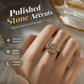 🌸 50% OFF NOW! 🌸Vintage Gold Virgin Mary Oval Crystal Ring