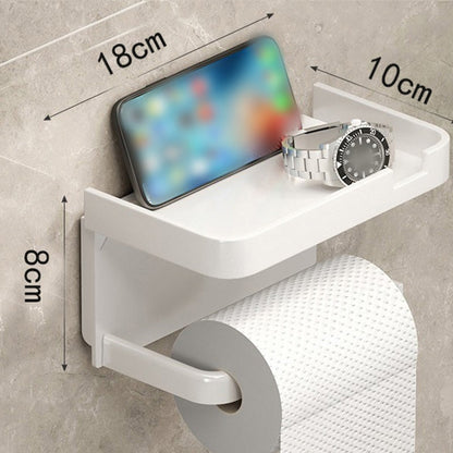 🎉 2026 Sale — Over 45000 Sold! 💰 Wall-Mounted Toilet Paper Holder with Storage Shelf sturdy