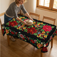 🎉 2026 Sale — Over 38,300 Sold!🔥 Mexican Floral Tablecloth with Scalloped Edge