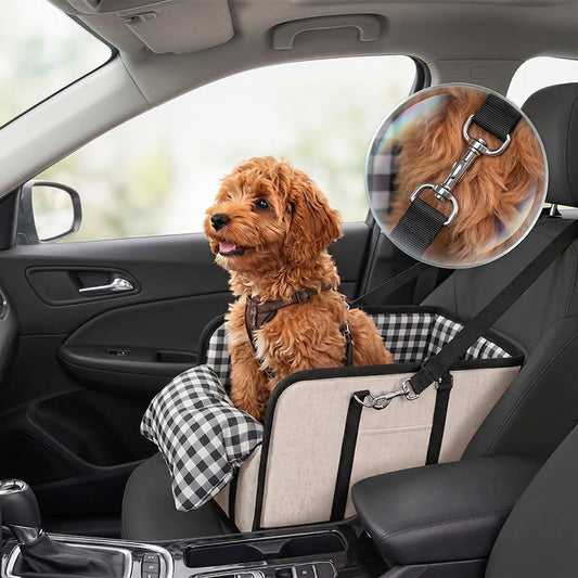 🚗 LIMITED-TIME 50% OFF! 🐾 Secure Travel Pet Booster – Padded, Portable, With Safety Harness ✨