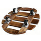 🎉 2026 Sale — Over 17 800 Sold!🪴 Wooden Plant Stand with Wheels Round Mobile Flower Pot Caddy