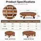🎉 2026 Sale — Over 17 800 Sold!🪴 Wooden Plant Stand with Wheels Round Mobile Flower Pot Caddy