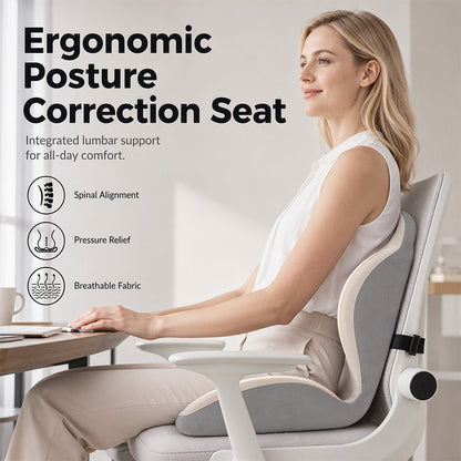 🎉 2026 Sale — Over 42,800 Sold!🪑 Ergonomic Memory Foam Seat Cushion with Back Support