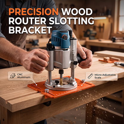 📢📢50% OFF !! ⏰Aluminum Alloy Wood Router Slotting Bracket Guide Tool