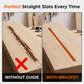 📢📢50% OFF !! ⏰Aluminum Alloy Wood Router Slotting Bracket Guide Tool