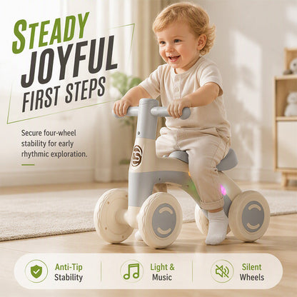 🎉 2026 Sale — Over 42,800 Sold!🎵 Baby Toddler Balance Bike with Music & Lights