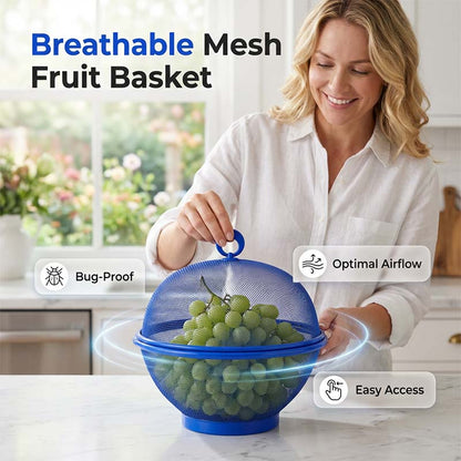 🍃 LIMITED-TIME 50% OFF! 🧺 Fruit basket with lid – Breathable, Drainable, Insect Proof ✨