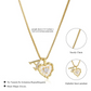 Heart Shaped Letters Micro Pave Chain Necklace