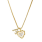 Heart Shaped Letters Micro Pave Chain Necklace