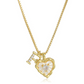 Heart Shaped Letters Micro Pave Chain Necklace