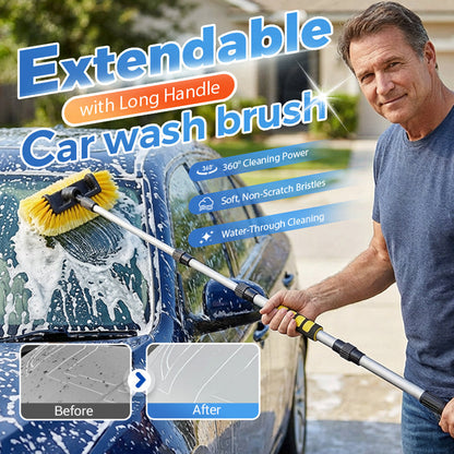 🚗 50% OFF NOW! 🧽 Extendable Car Wash Brush with Long Handle – Adjustable reach, soft bristles & sturdy – Gentle on paint for a streak-free shine ✨