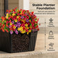 🌿 Outdoor Solar Garden Light with Planter Base
