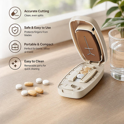 💊 LIMITED‑TIME 50% OFF! 🌟 Portable Pill Cutter Splitter – Precise Cut, Travel‑Ready & Safe Blade Design ✂️
