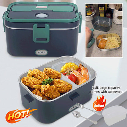 🍱 LIMITED-TIME 50% OFF! 🔥 Portable Electric Lunch Box Food Heater Set – Leakproof, Large Capacity, Dual Power ✨