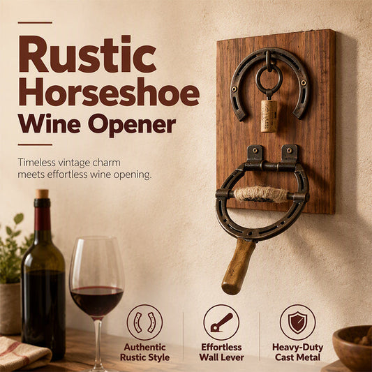 🍷 LIMITED‑TIME 50% OFF! ⚙️ Vintage Wall‑Mounted Horseshoe Wine Opener – Stylish, Decorative, Labor‑Saving 🥂
