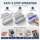 Multifunctional Ultrasonic Cleaner for Jewelry, Watches & Dentures, 3W Cordless Deep Cleaning
