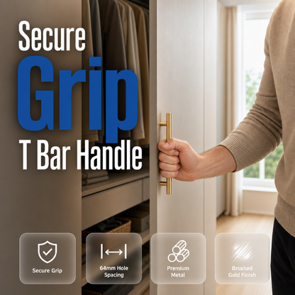 Modern Stainless Steel T-Bar Cabinet Handles