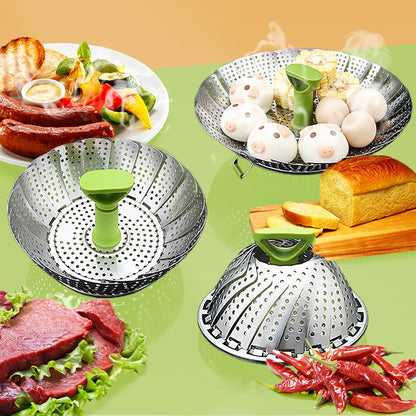 🍳 LIMITED‑TIME 50% OFF! ⚡ Stainless Steel Expandable Steamer Basket – Practical, Versatile, Convenient ✅