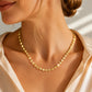 ✨ LIMITED‑TIME 50% OFF! ⚡ Women's Elegant Gold Plated Flat Chain Necklace – Minimalist, Glossy, Versatile ✨