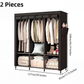 🏠 LIMITED-TIME 50% OFF! 🧵 Easy‑Assemble Non‑Woven Fabric Wardrobe – Spacious, Sturdy, Dust‑proof ✨