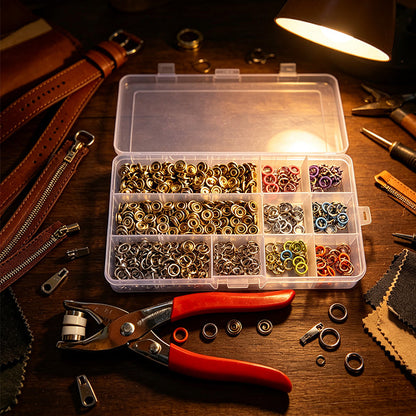 9.5mm Brass Prong Snap Buttons Set with Fastener Pliers