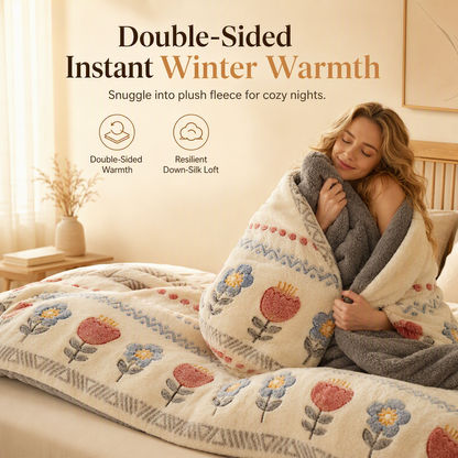 ❄️ LIMITED-TIME 50% OFF! 🧶 Double-Sided Sherpa Fleece Comforter – Ultra Warm, Soft Touch, Long Lasting 🛌