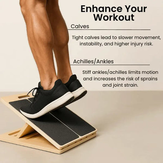 🏋️ LIMITED-TIME 50% OFF! ⚡ Adjustable Wooden Slant Board for Calf Stretching – 5 Level Incline & Non-Slip Surface ✨