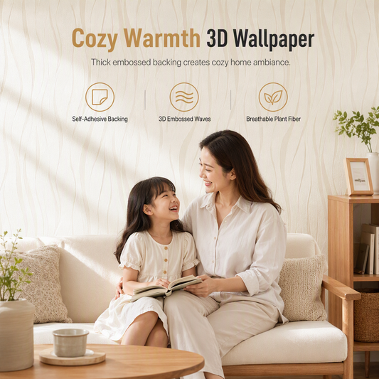 🏠 LIMITED‑TIME 50% OFF! ✨ Thickened Self‑Adhesive 3D Stripe Wallpaper – Textured, Peel‑and‑Stick, Decorative 🎨