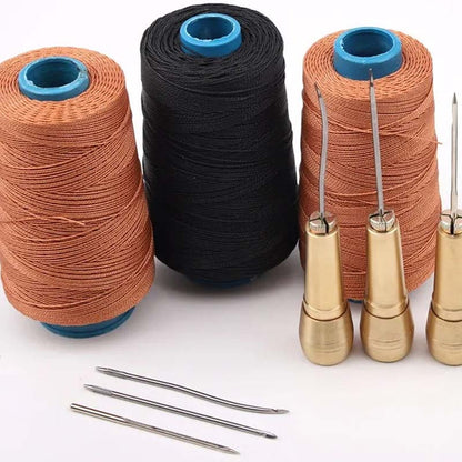 ✨ LIMITED-TIME 50% OFF! ⚡5PCS Leather Sewing Awl Kit – Steel Needles & Copper Handle