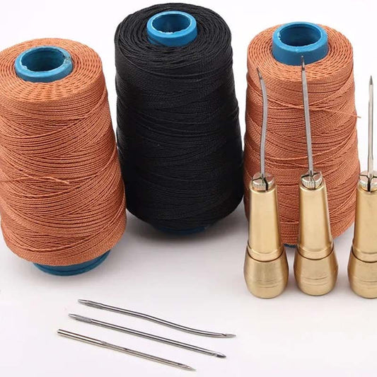✨ LIMITED-TIME 50% OFF! ⚡5PCS Leather Sewing Awl Kit – Steel Needles & Copper Handle
