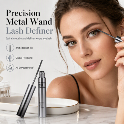 📢 BUY 1 GET 1 FREE! ⏰Waterproof and Sweatproof Mascara – Precision Metal Wand for Separated Lashes ✨