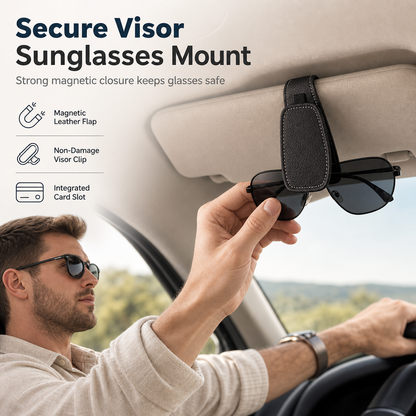 🚗 LIMITED-TIME 50% OFF! 💥 Car Sunglasses Holder Double Clip – Magnetic, Protective, Multi-Purpose ✨