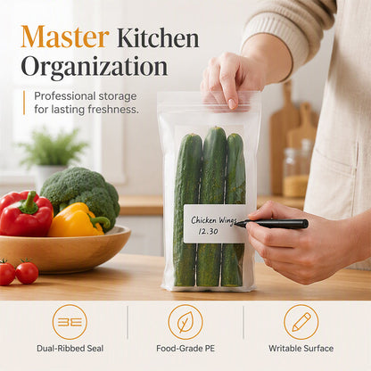 🥡 LIMITED-TIME 50% OFF! 💧 Reusable Thickened Food Storage Bags – Airtight, Leakproof, Fresh-Keeping ✨