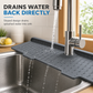 💧 LIMITED-TIME 50% OFF! ⏰Food Grade Silicone Faucet Splash Guard Mat – Cuttable & Thickened, Sloped Draining Pad | No More Splash or Wet Countertops